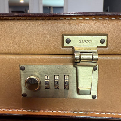 Beige/Brown Micro GG Hard Briefcase