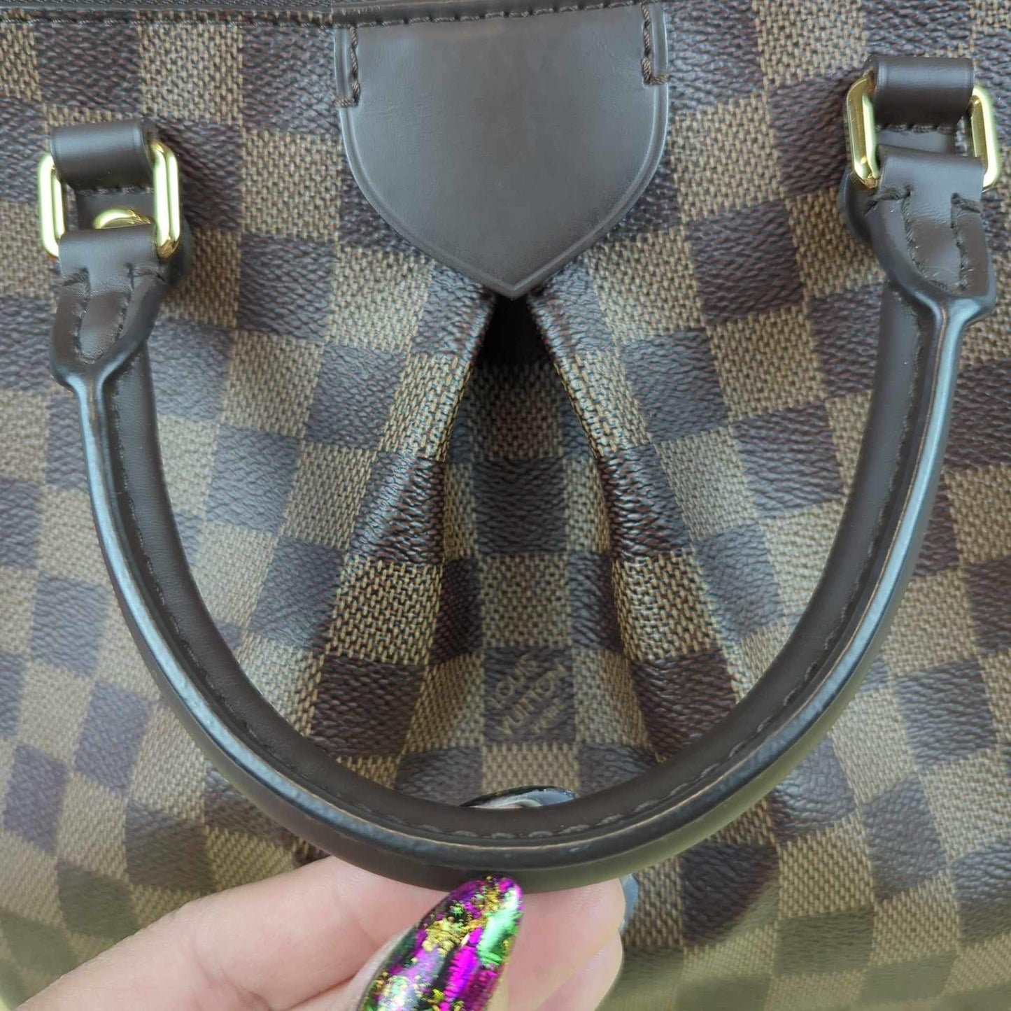 Louis Vuitton Damier Siena PM Two Way Crossbody Bag