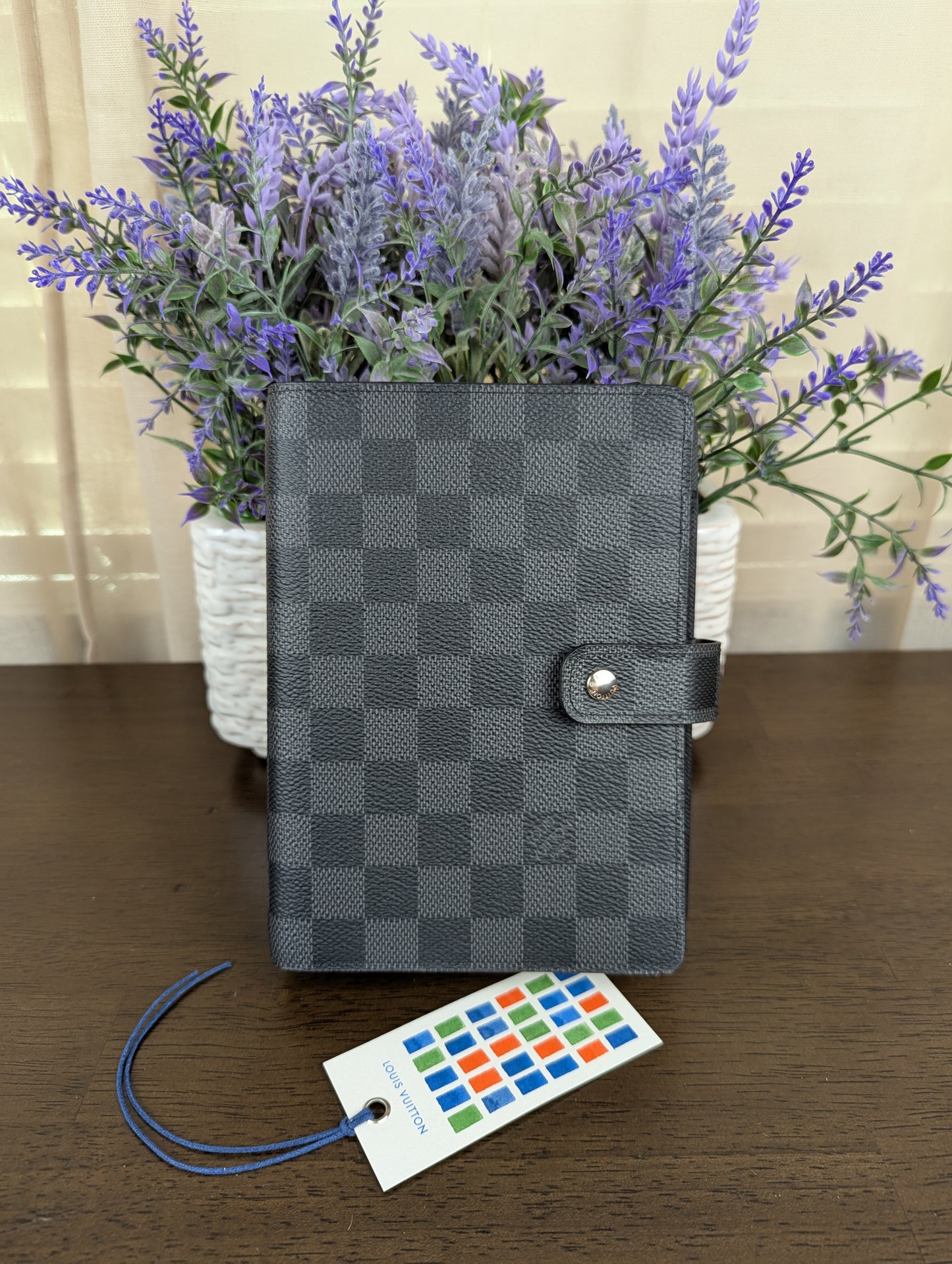 Damier Graphite Medium Ring Agenda