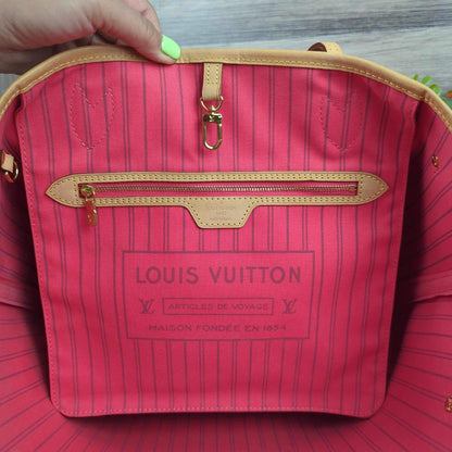 Louis Vuitton Limited Edition Grenade Pink V Neverfull MM