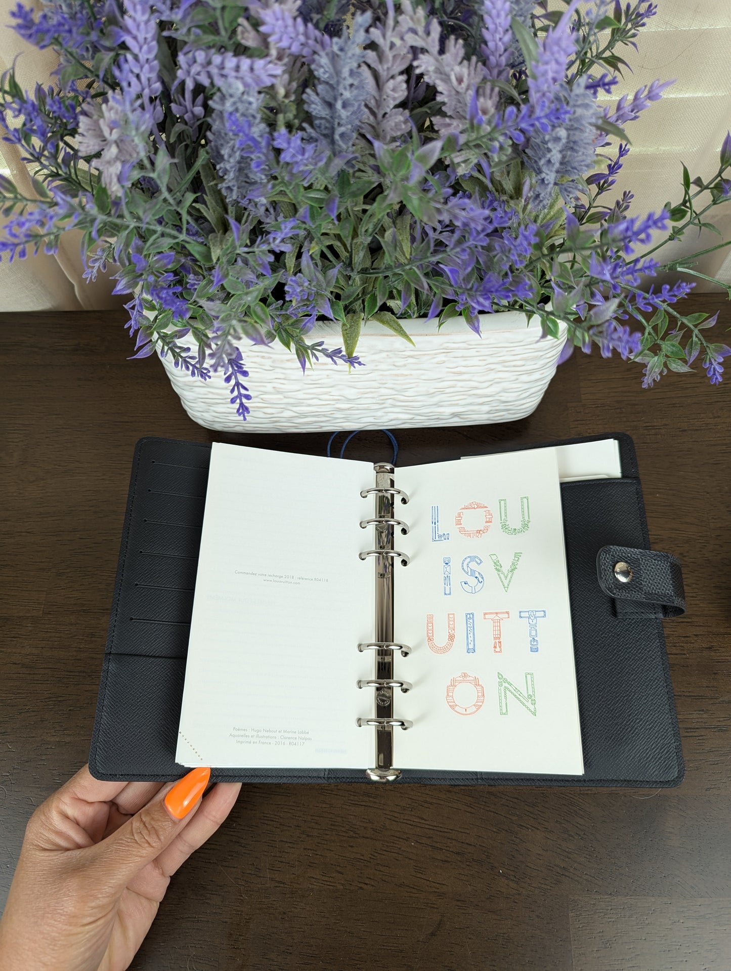 Damier Graphite Medium Ring Agenda