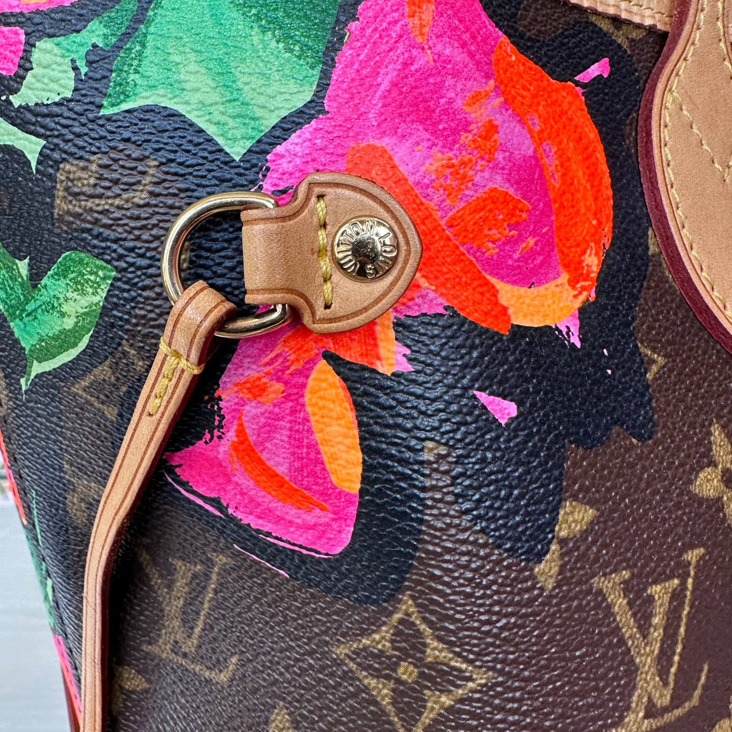 Louis Vuitton Limited Edition Stephen Sprouse Monogram Roses Neverfull MM