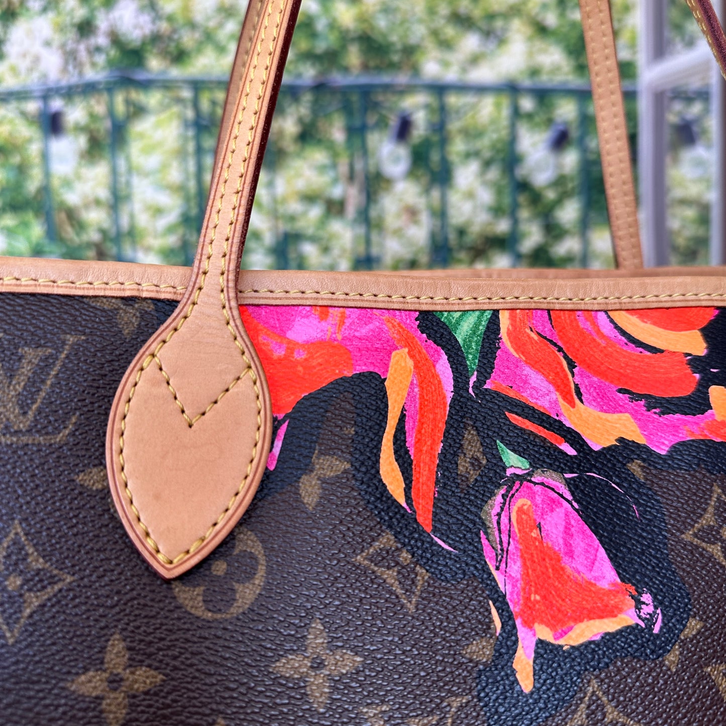 Louis Vuitton Limited Edition Stephen Sprouse Monogram Roses Neverfull MM