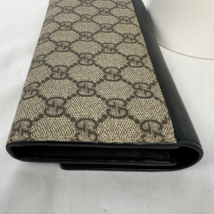 Gucci GG Supreme Continental Wallet Black