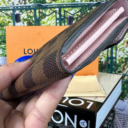 Louis Vuitton Damier Sarah Wallet Rose Ballerine
