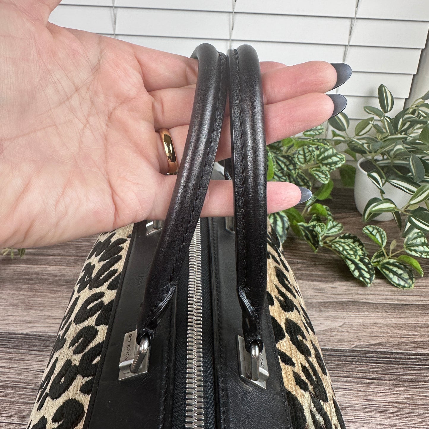 Louis Vuitton Limited Edition Stephen Sprouse Jacquard Velvet Leopard Print Speedy