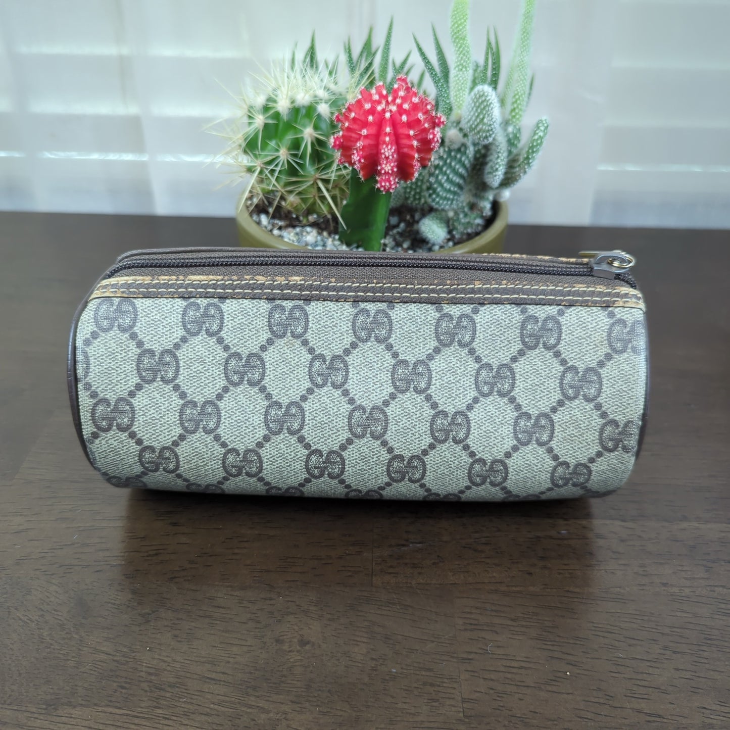 Vintage GG Monogram Cylinder Pouch