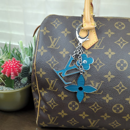 Cyan Fleur D'Epi Bag Charm