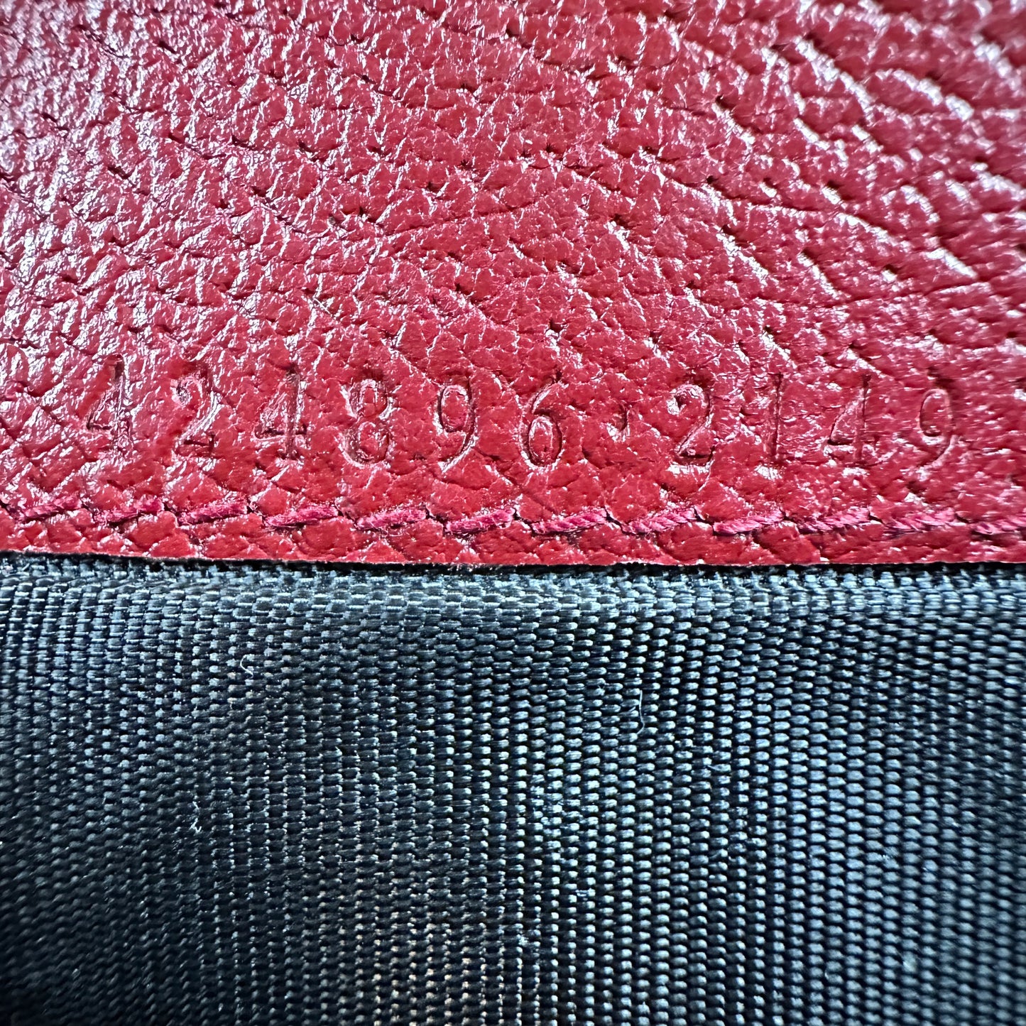 Supreme Monogram Tian Card Case Beige Multicolor Red