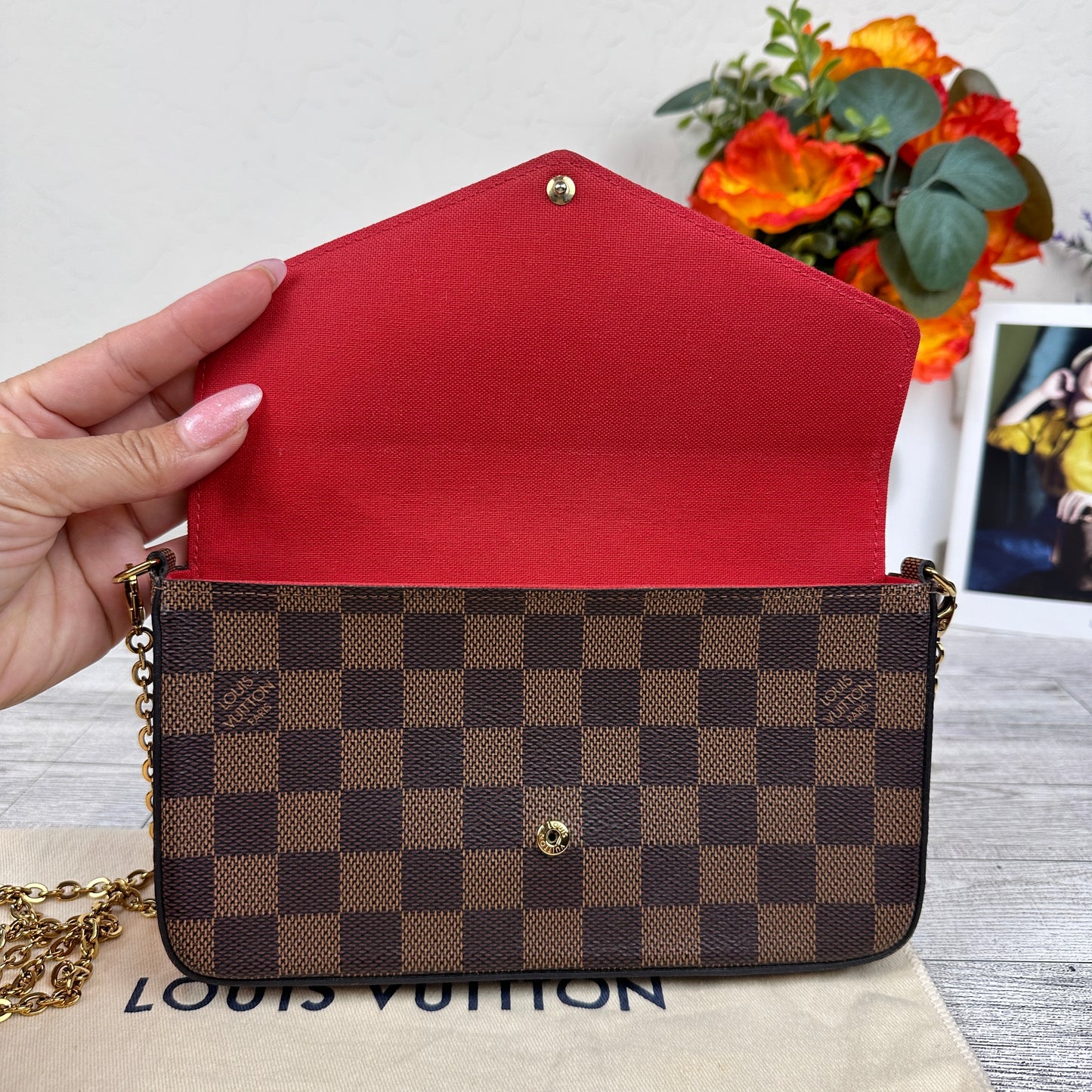 Louis Vuitton Félicie Pochette Damier Ebene