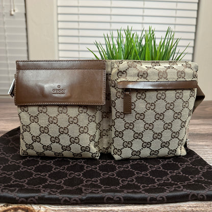 Gucci GG Canvas Belt Bag Brown