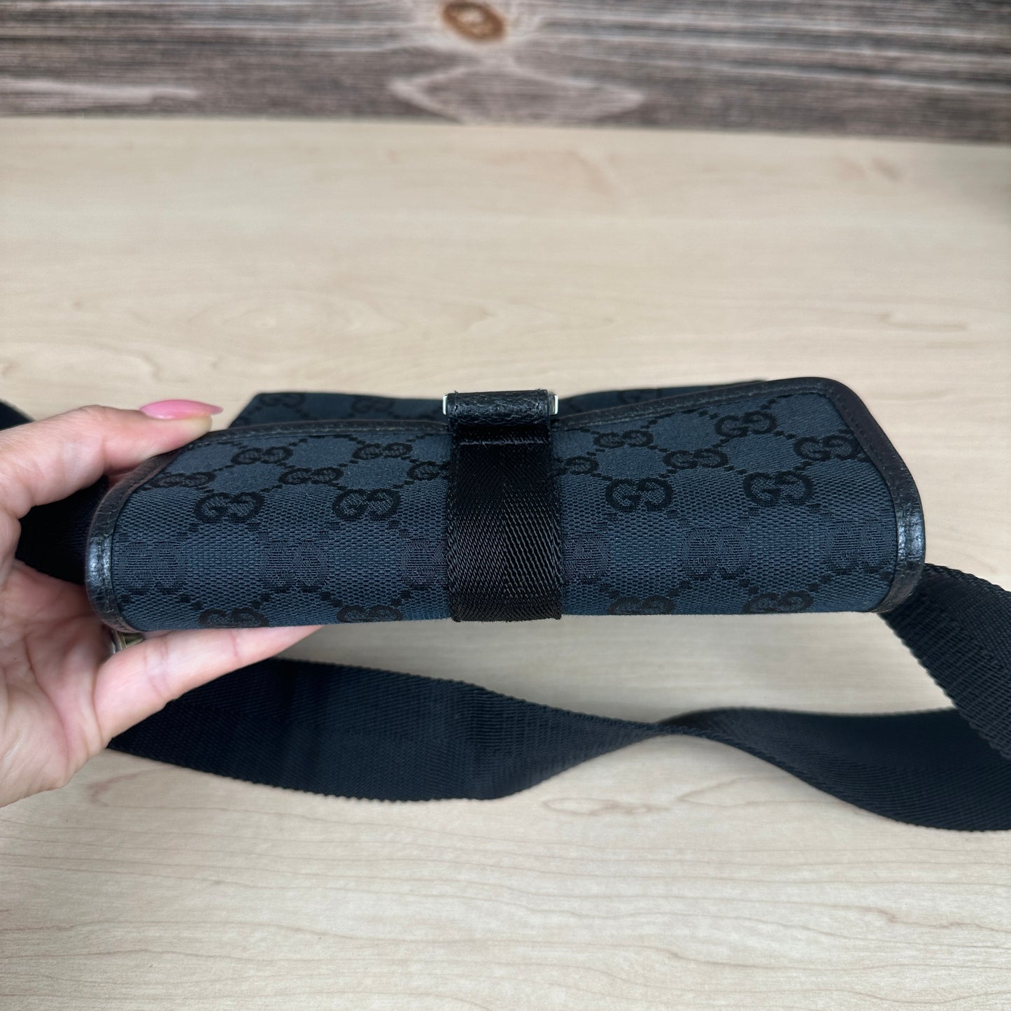 Gucci GG Web Buckle Belt Bag Black