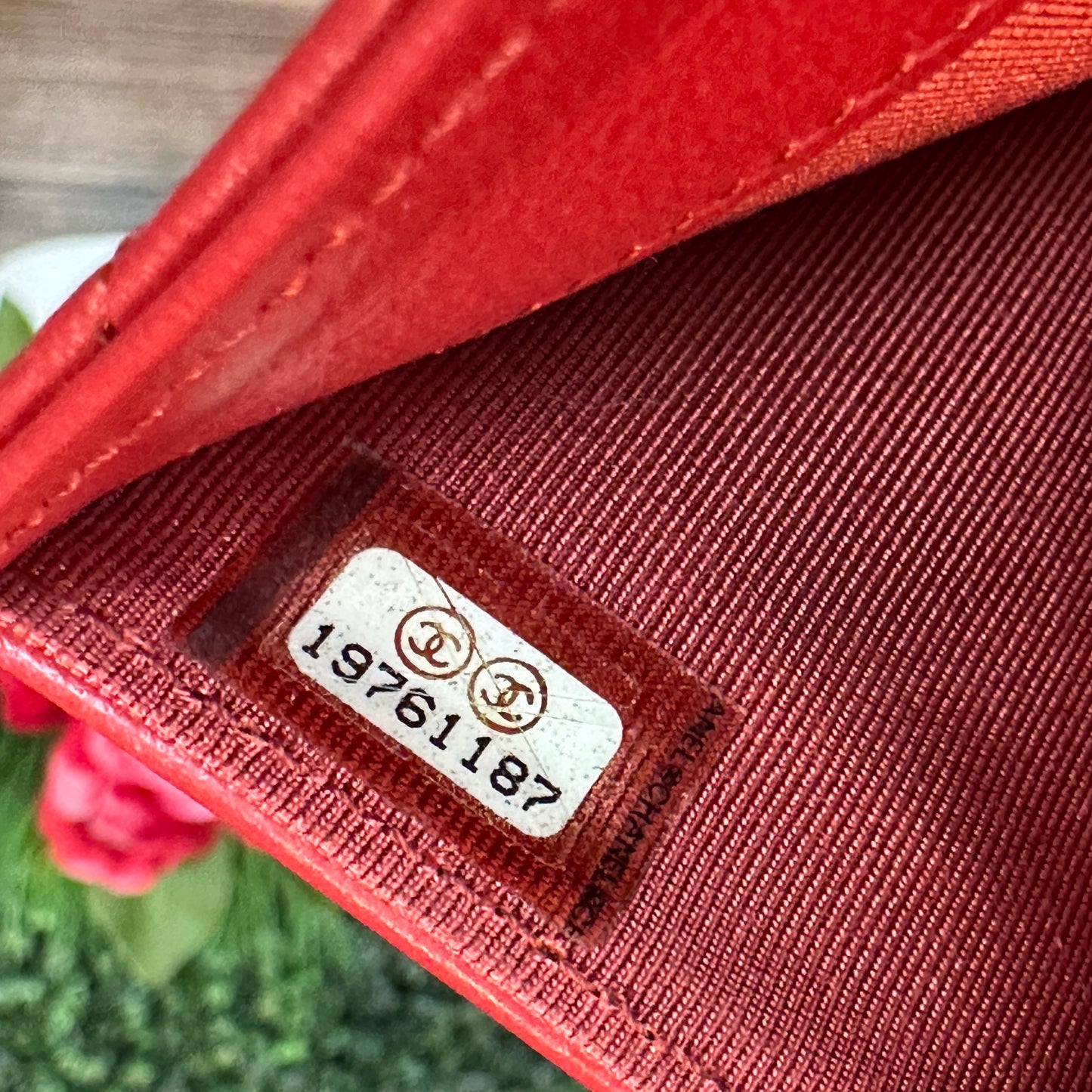Chanel Red Quilted Leather CC French Wallet
