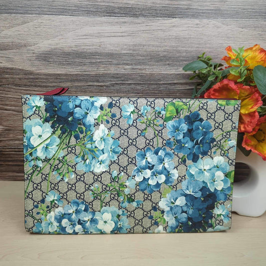Gucci Blue Blooms Large Tablet Documents Holder
