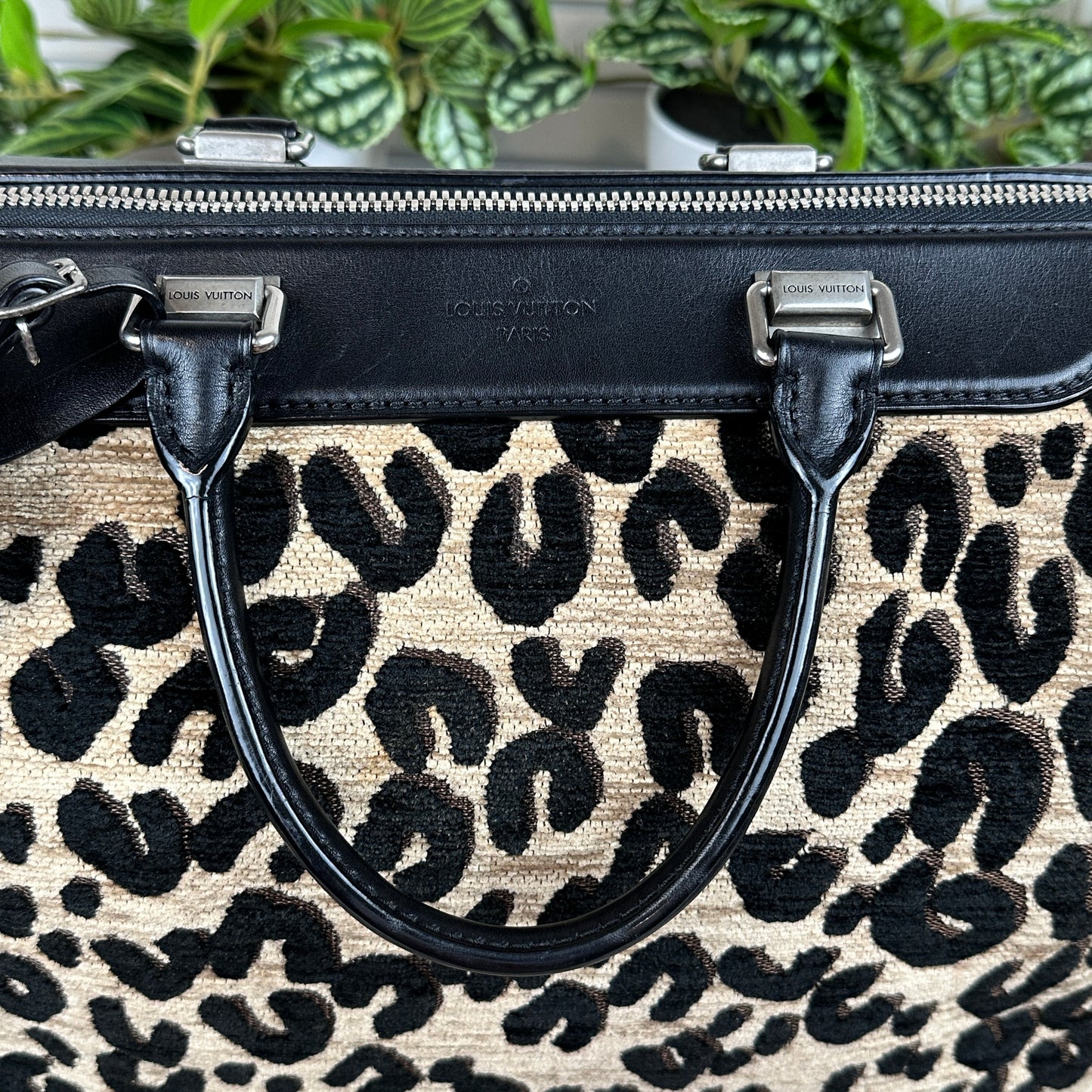 Louis Vuitton Limited Edition Stephen Sprouse Jacquard Velvet Leopard Print Speedy