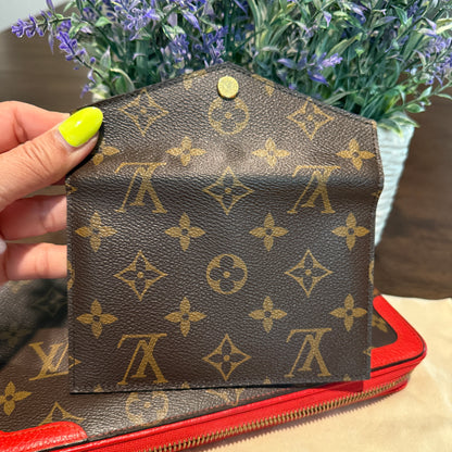 Daily Organizer Clutch Wallet in Cherry Red