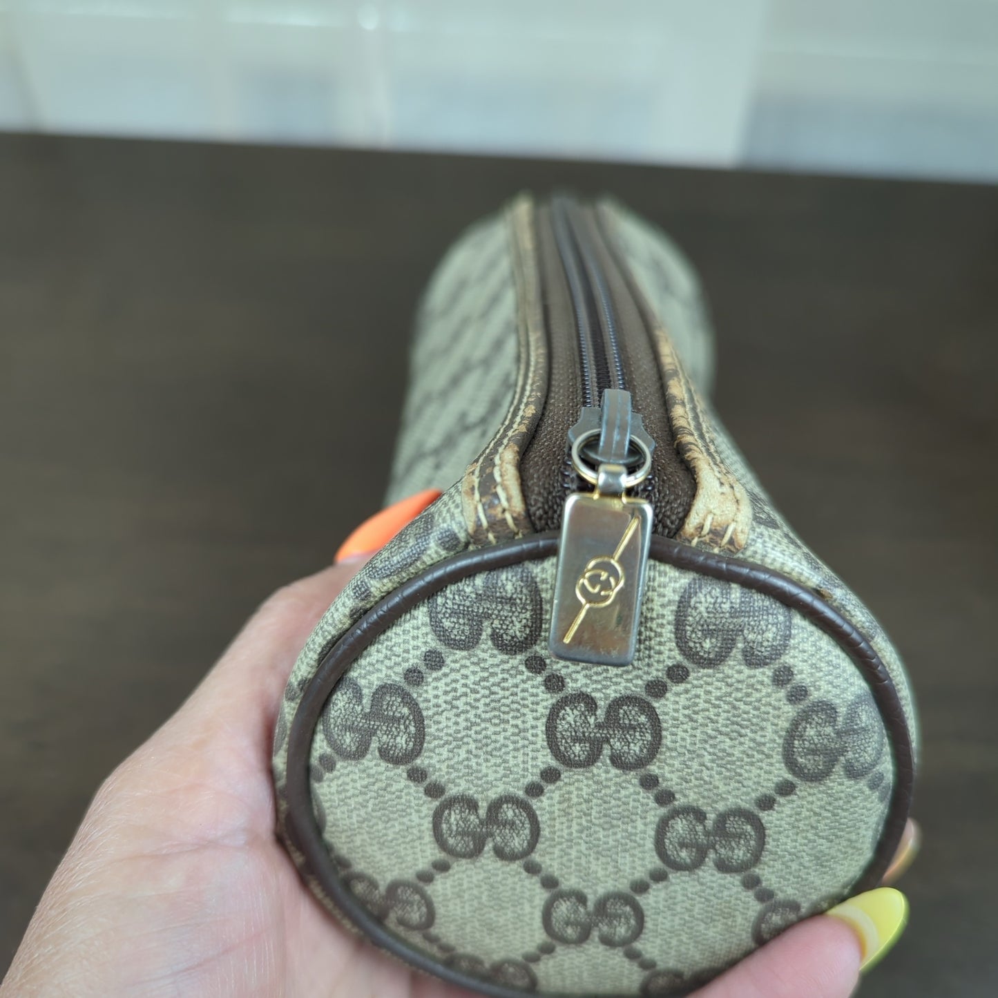 Vintage GG Monogram Cylinder Pouch