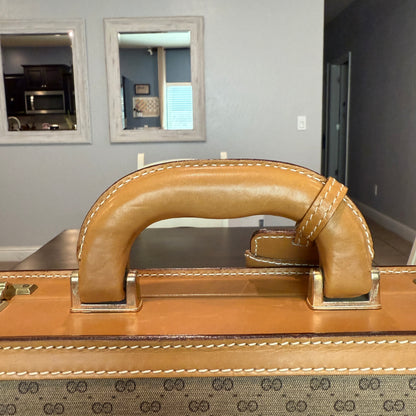 Beige/Brown Micro GG Hard Briefcase
