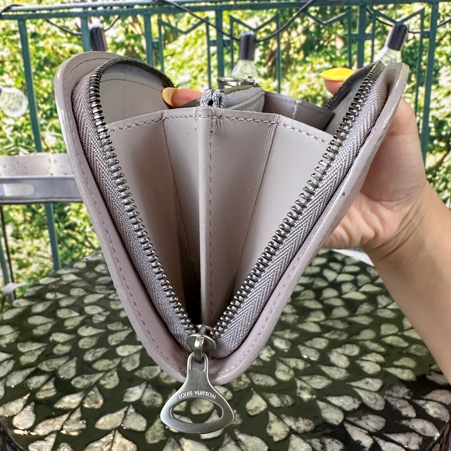 Louis Vuitton Lilac Epi Leather Demi-Lune Zip Wallet