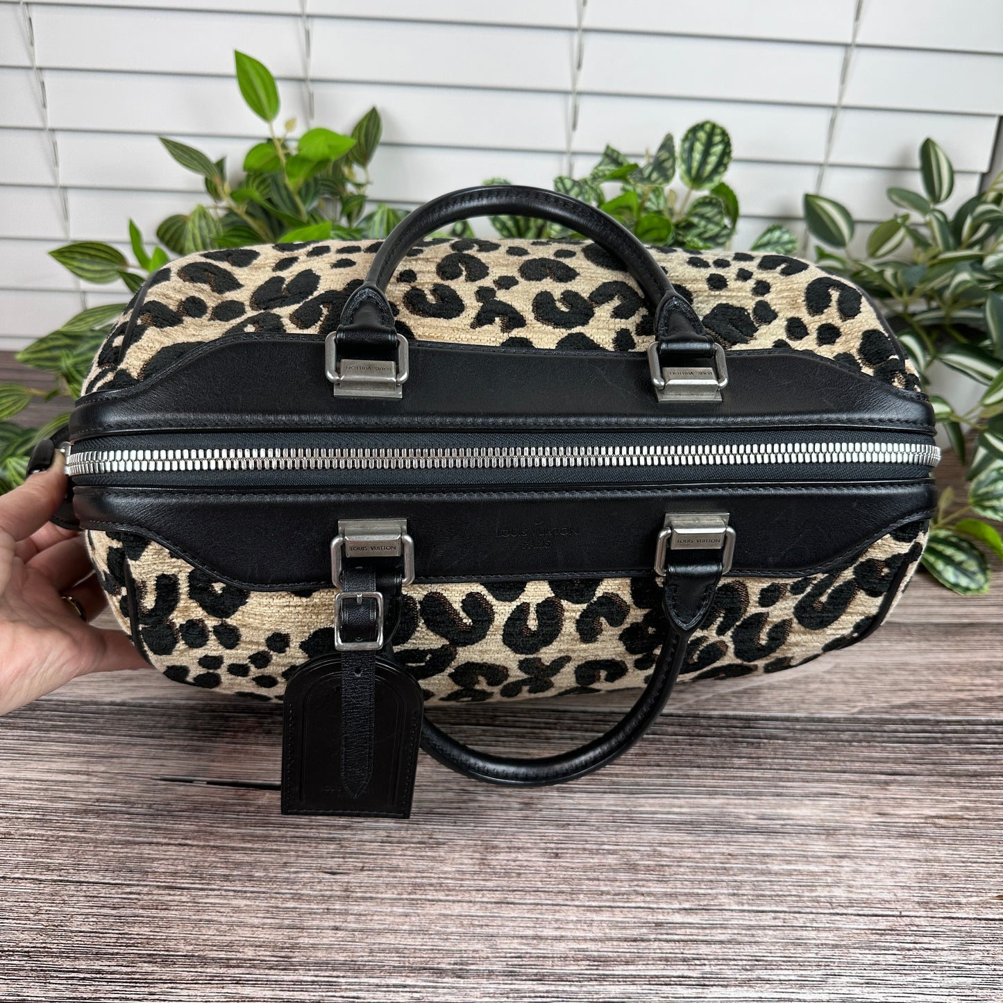 Louis Vuitton Limited Edition Stephen Sprouse Jacquard Velvet Leopard Print Speedy