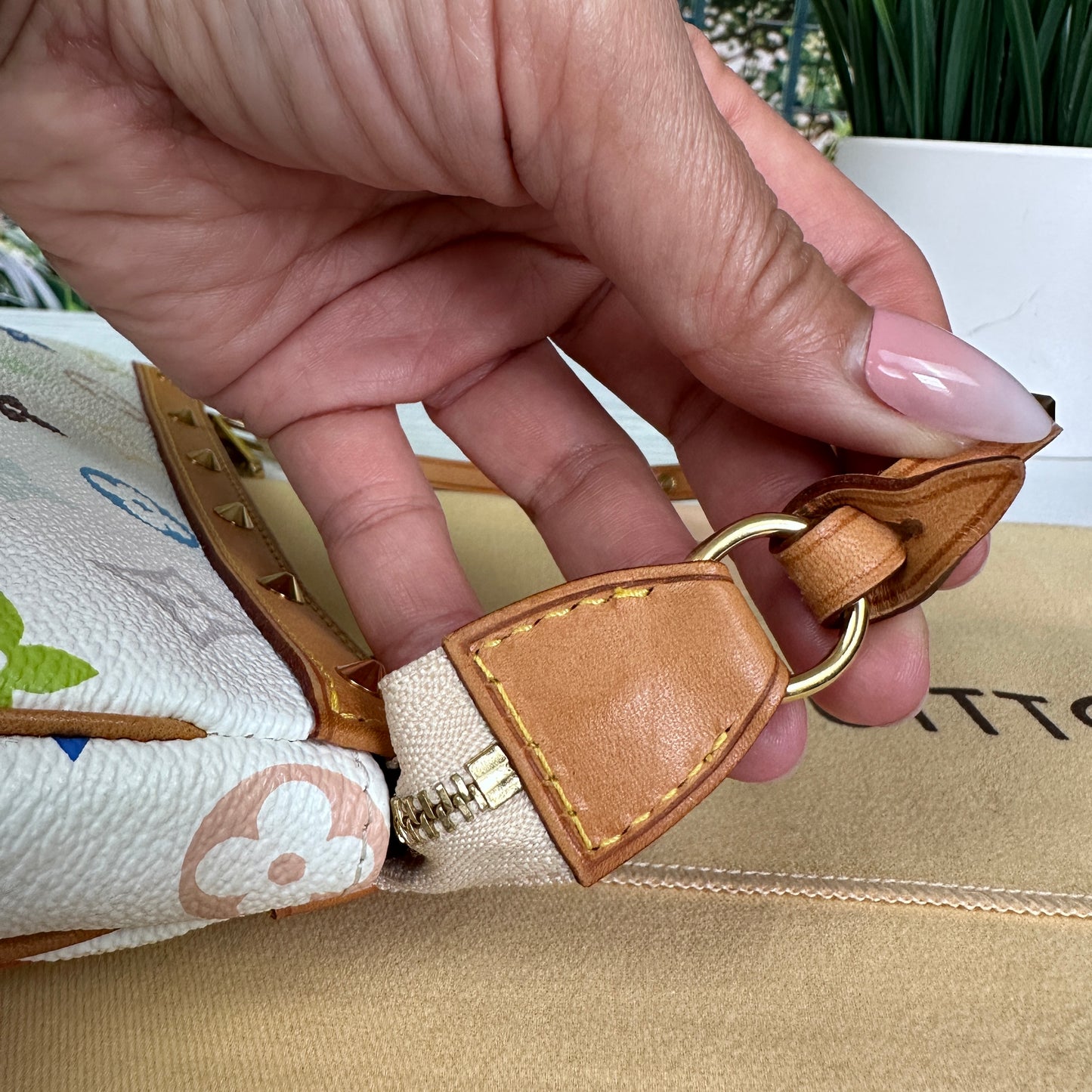 Louis Vuitton Murakami White Multicolor Pochette Accessories