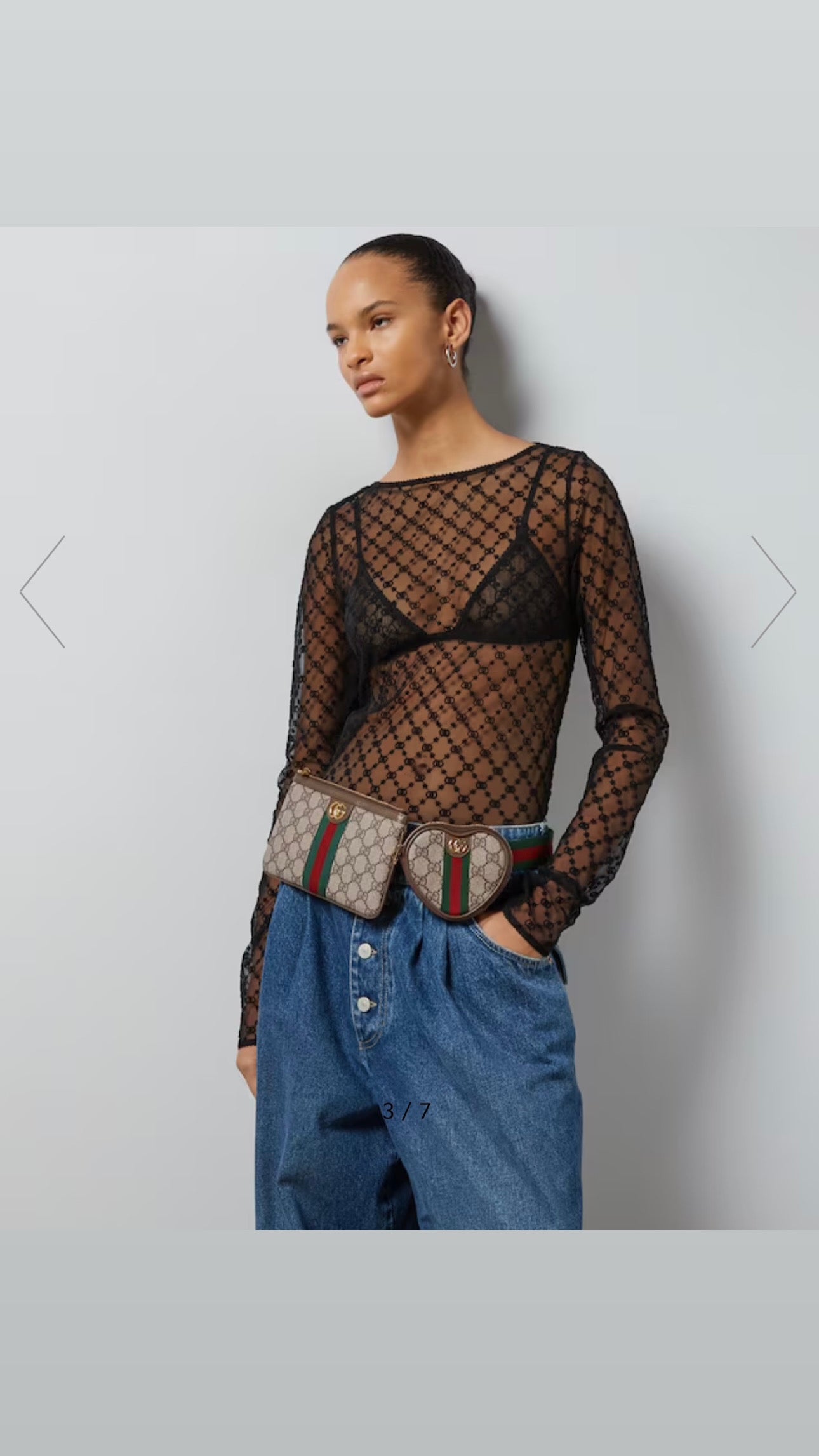Gucci Ophidia Heart Utility Belt Bag