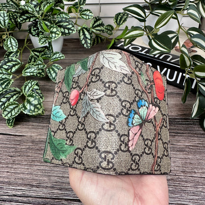 Supreme Monogram Tian Card Case Beige Multicolor Red