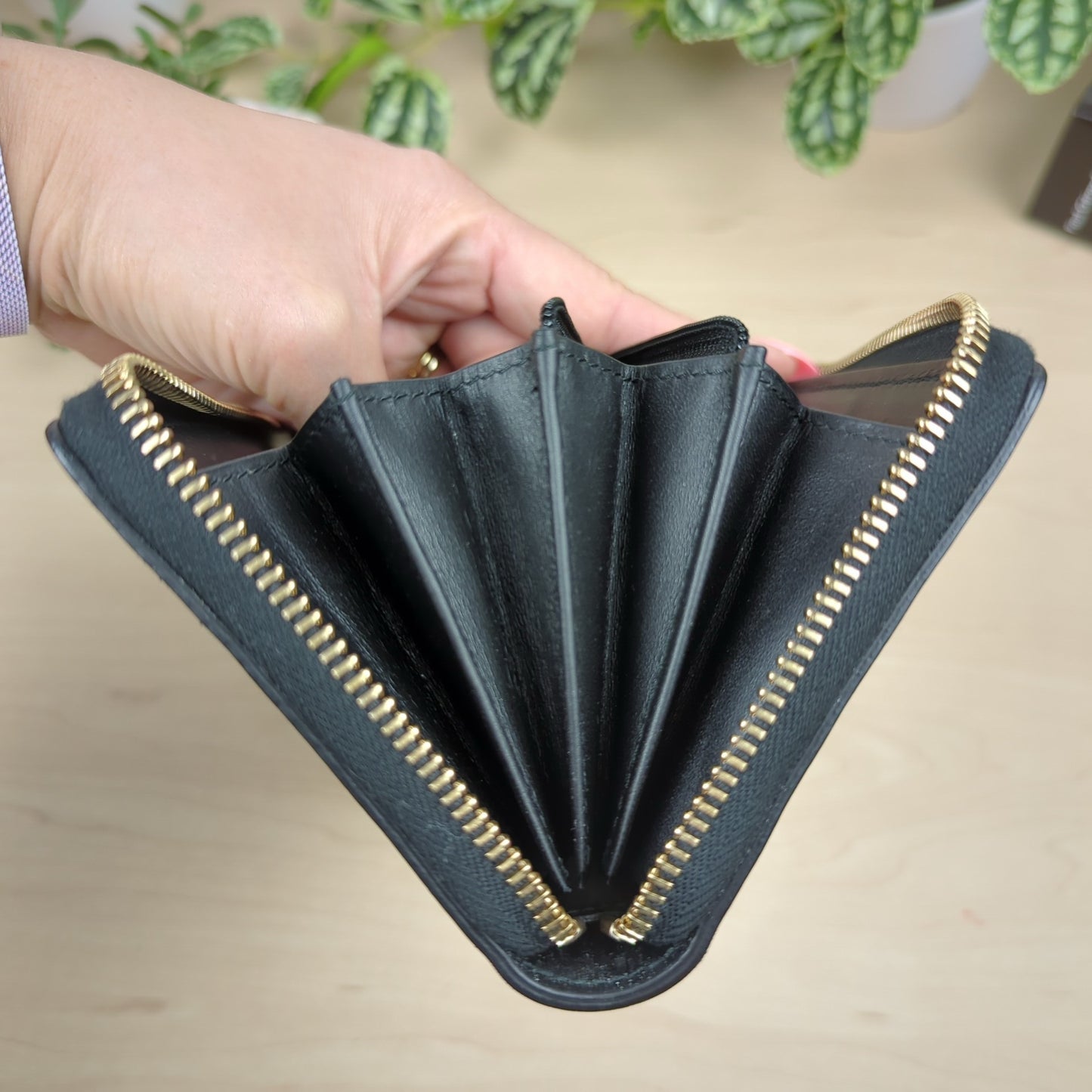 Gucci Original GG Web Zip Around Wallet