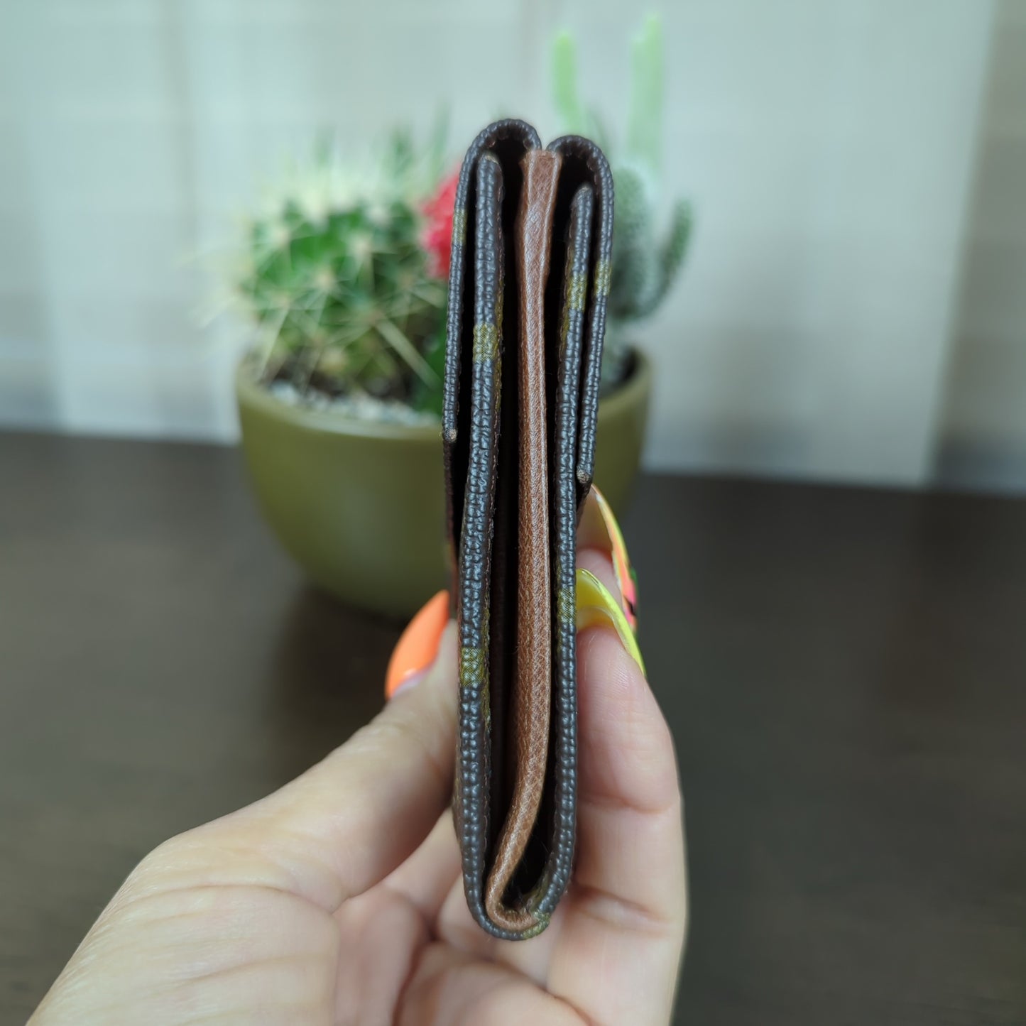 Elise Monogram Tri-Fold Wallet