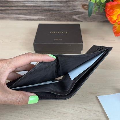 Gucci Micro GG Unisex Bifold Wallet Brown