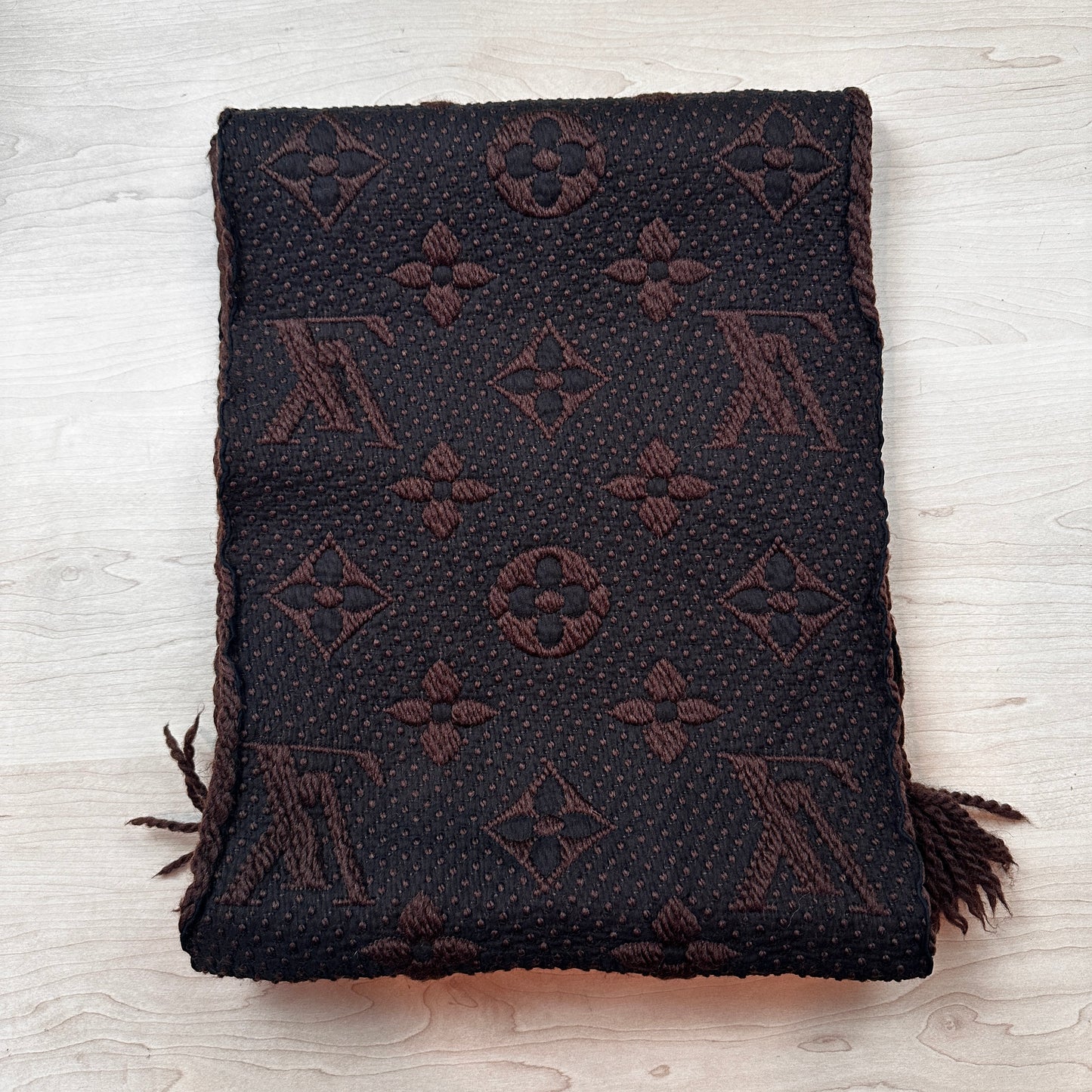 Louis Vuitton Logomania Scarf Brown