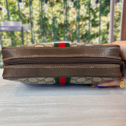 Gucci Vintage GG Web Sherry Line Clutch Bag