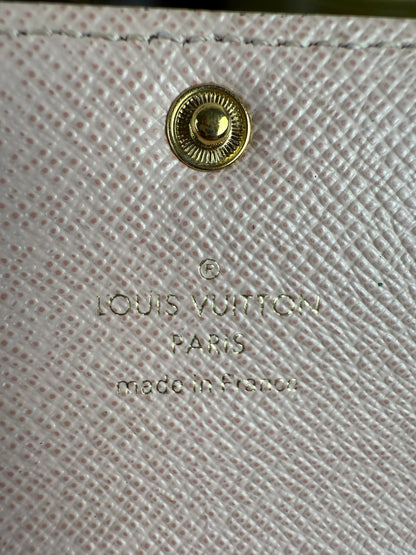 Damier Ebene 6-Ring Key Holder Rose Ballerine Pink