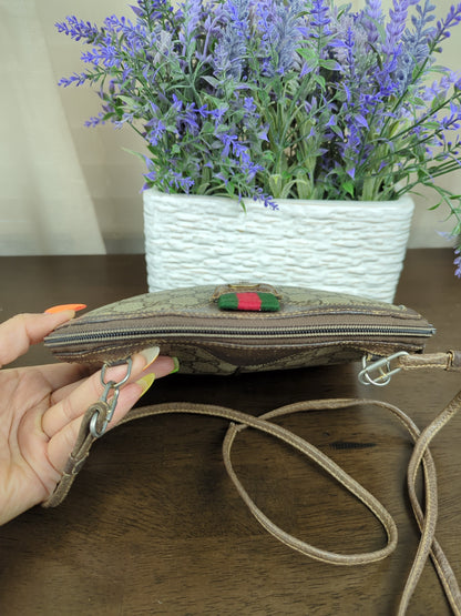 Vintage Sherryline Brown Monogram Crossbody Bag
