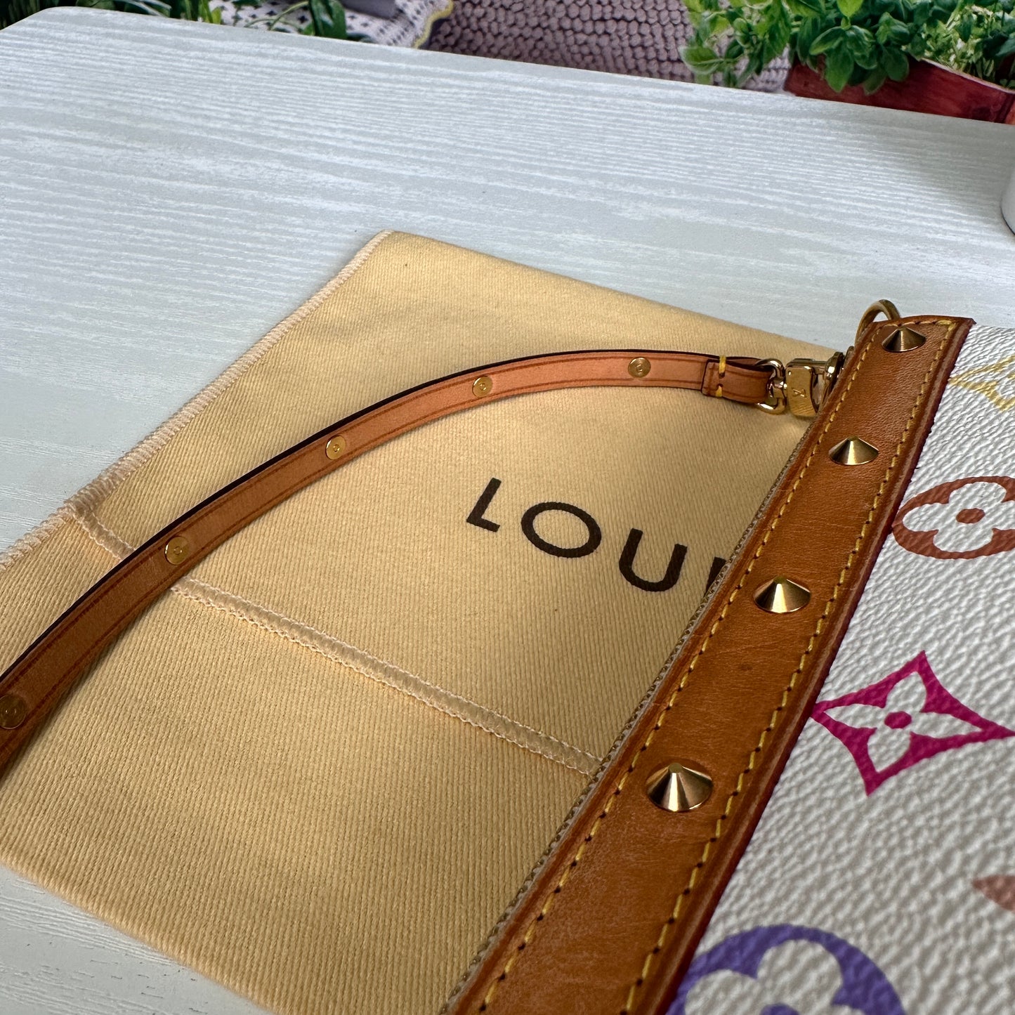 Louis Vuitton Murakami White Multicolor Pochette Accessories