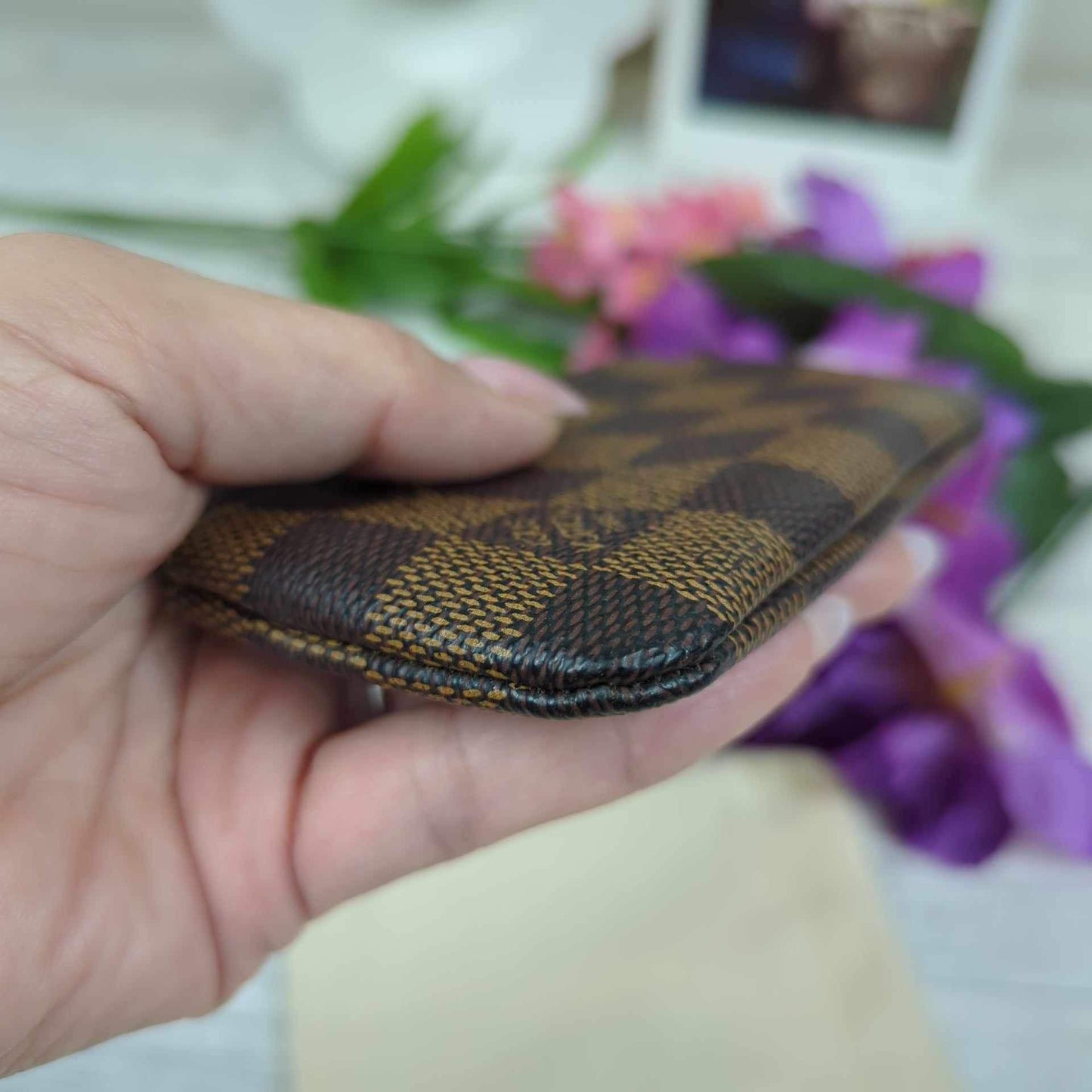 Louis Vuitton Damier Ebene Key Cles Pouch