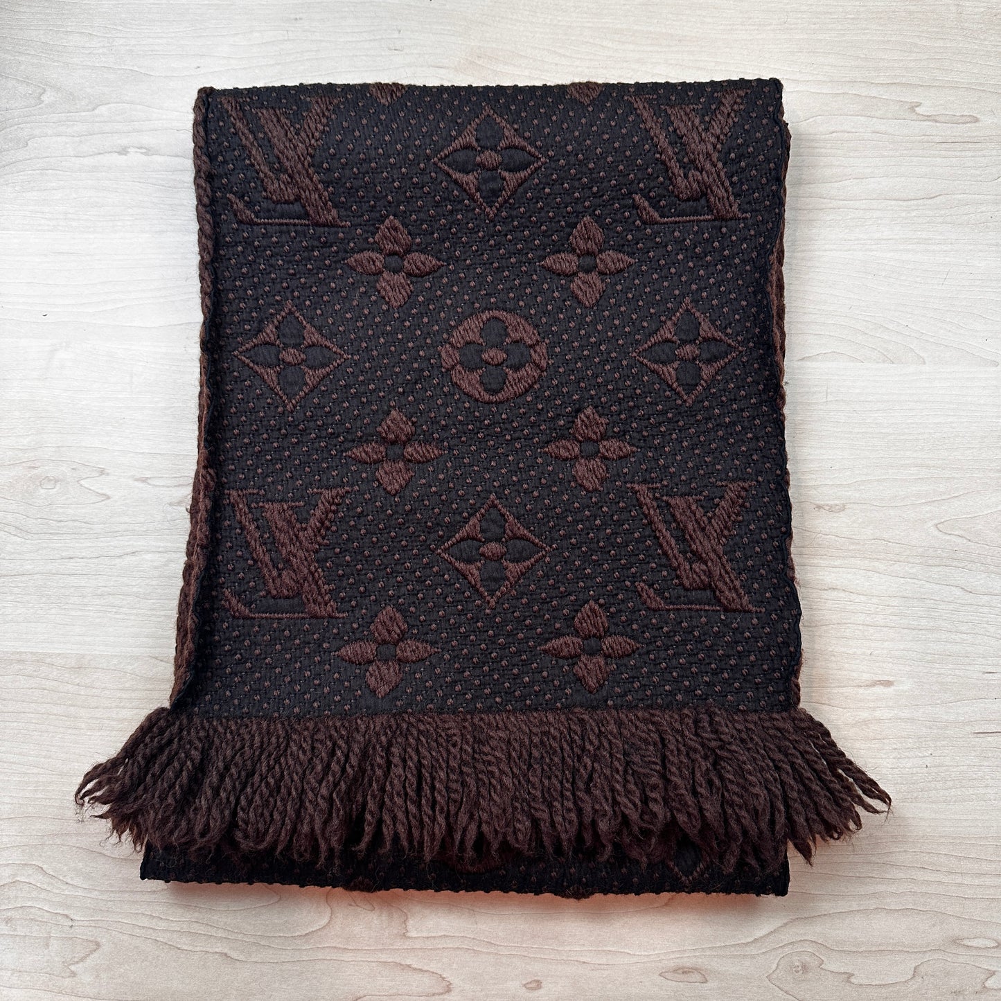 Louis Vuitton Logomania Scarf Brown