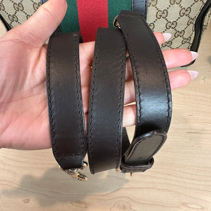 Gucci Original GG Boston Vintage Web Dark Brown