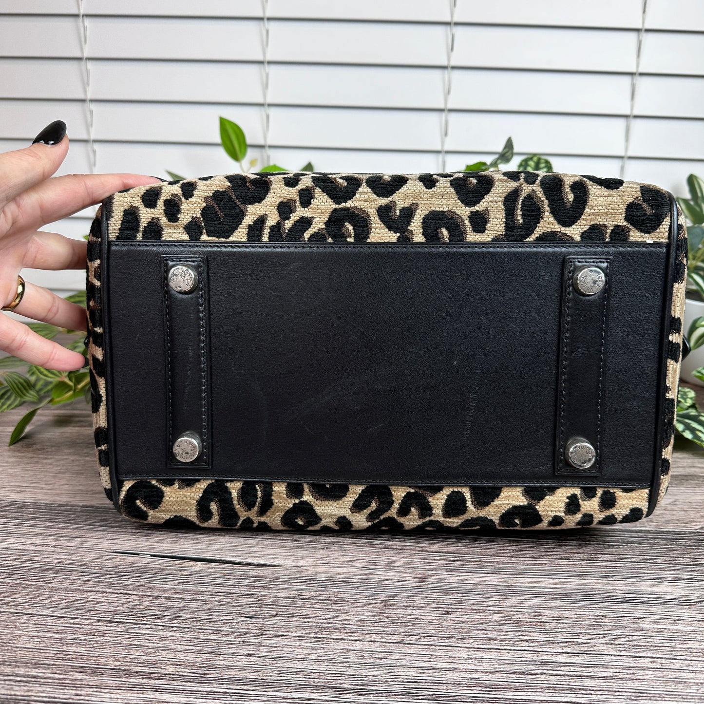 Louis Vuitton Limited Edition Stephen Sprouse Jacquard Velvet Leopard Print Speedy