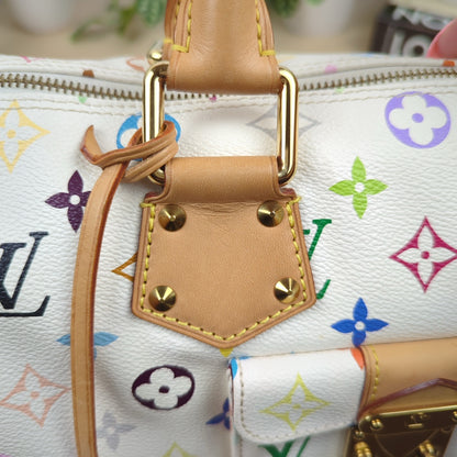 Louis Vuitton Murakami White Multicolor Monogram Speedy 30
