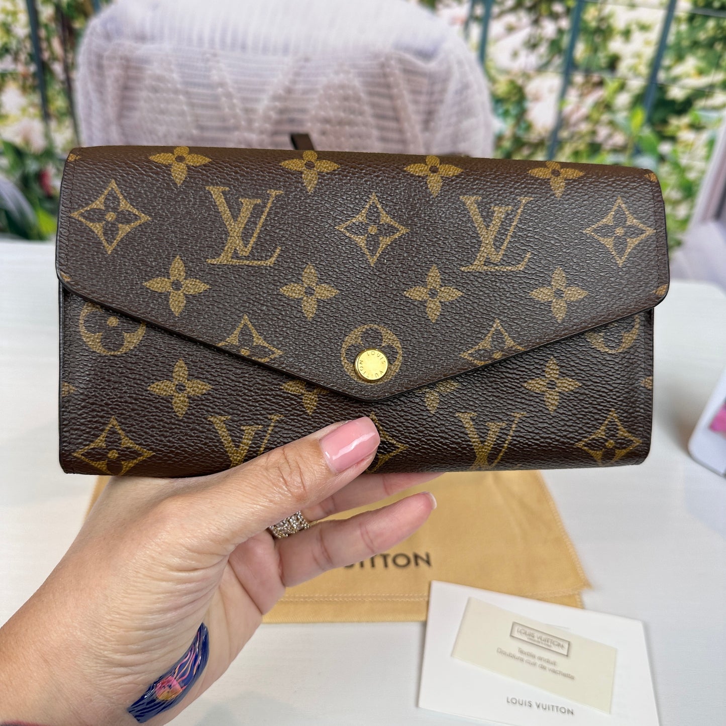 Louis Vuitton Monogram Sarah Wallet New Model