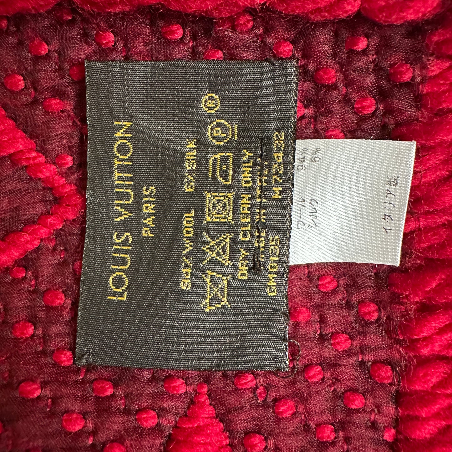 Louis Vuitton Logomania Scarf Red