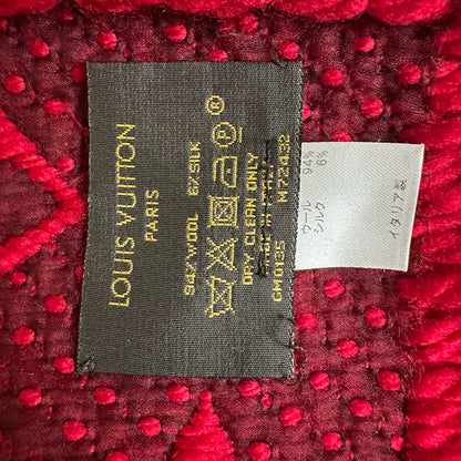 Louis Vuitton Logomania Scarf Red