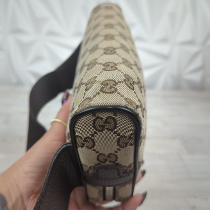 Gucci Original Monogram Belt Bag Dark Brown