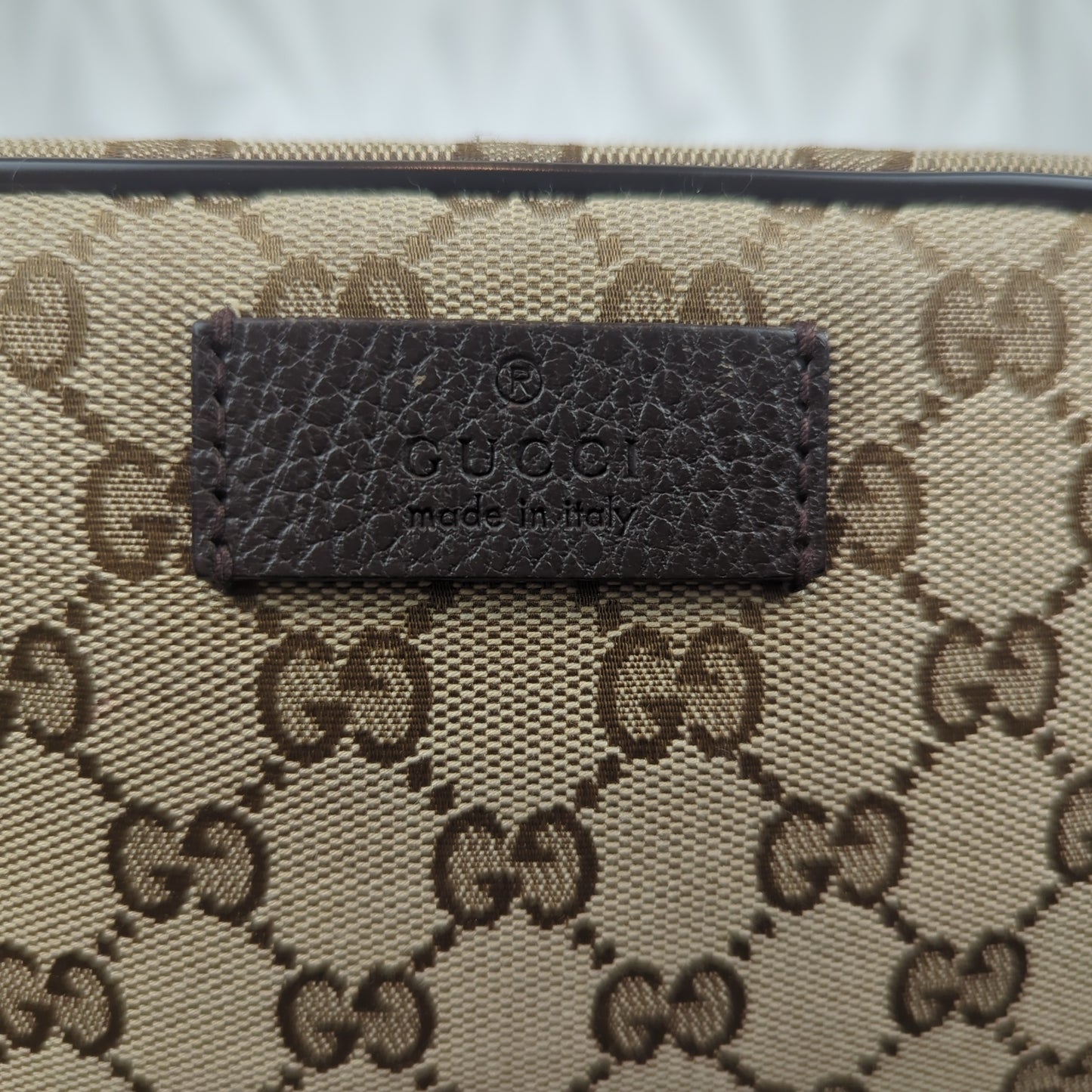 Gucci Original Monogram Belt Bag Dark Brown