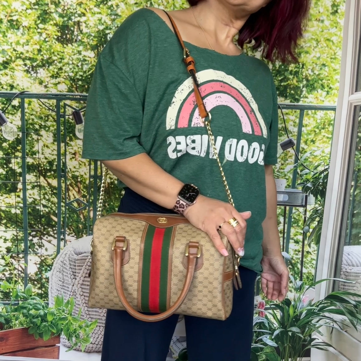 Gucci Vintage Sherryline Boston Bag