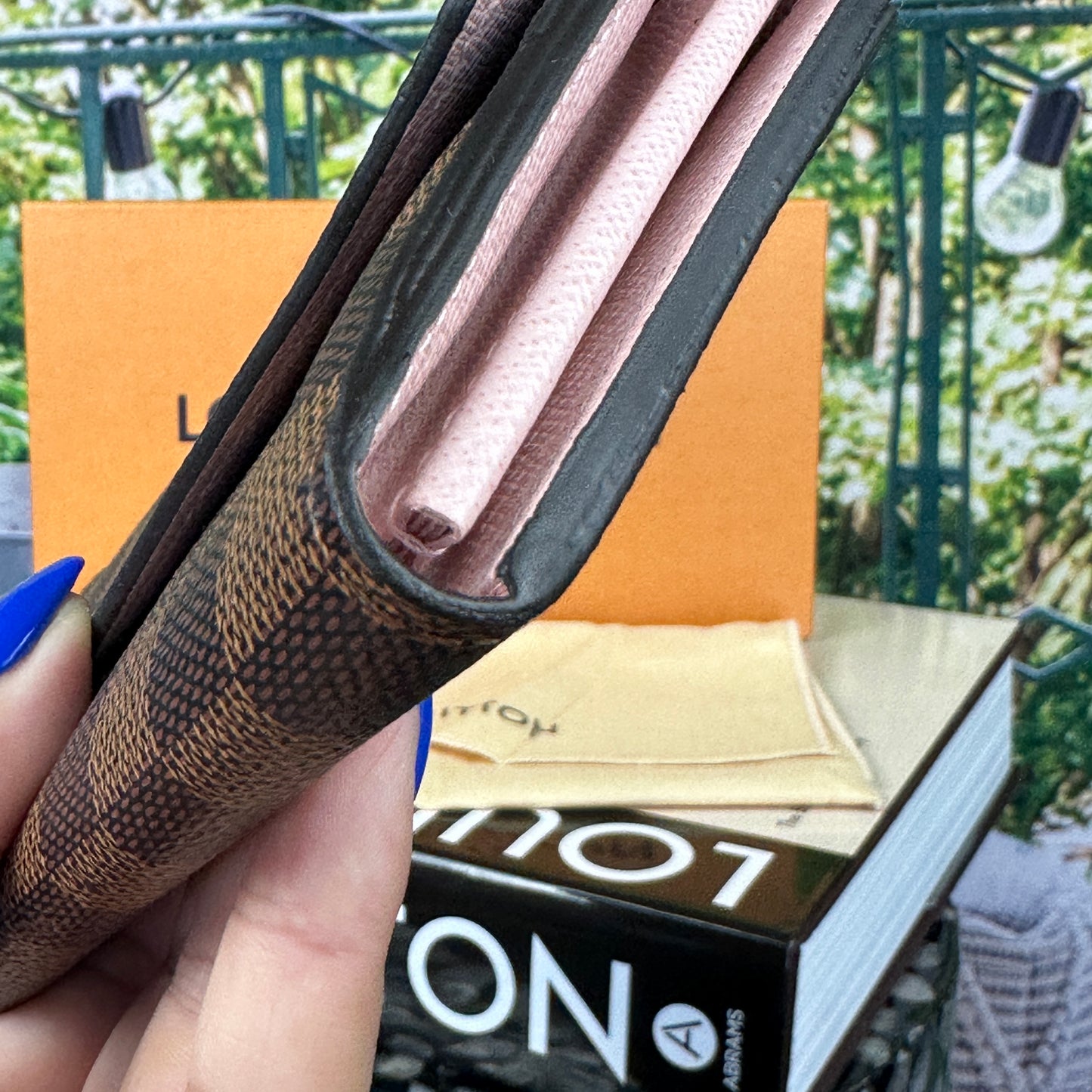 Louis Vuitton Damier Sarah Wallet Rose Ballerine