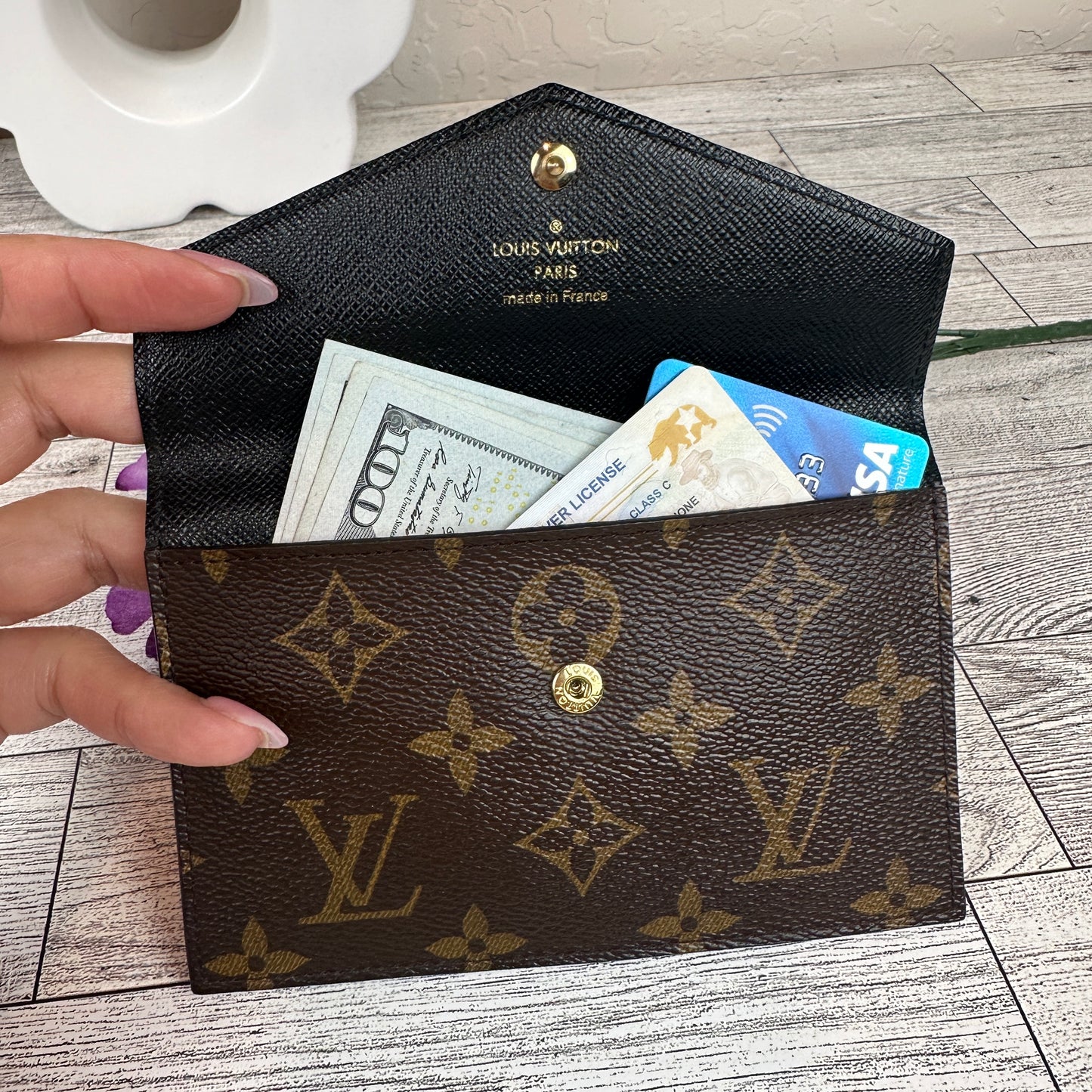 Louis Vuitton Monogram Daily Organizer Envelope Pouch Insert