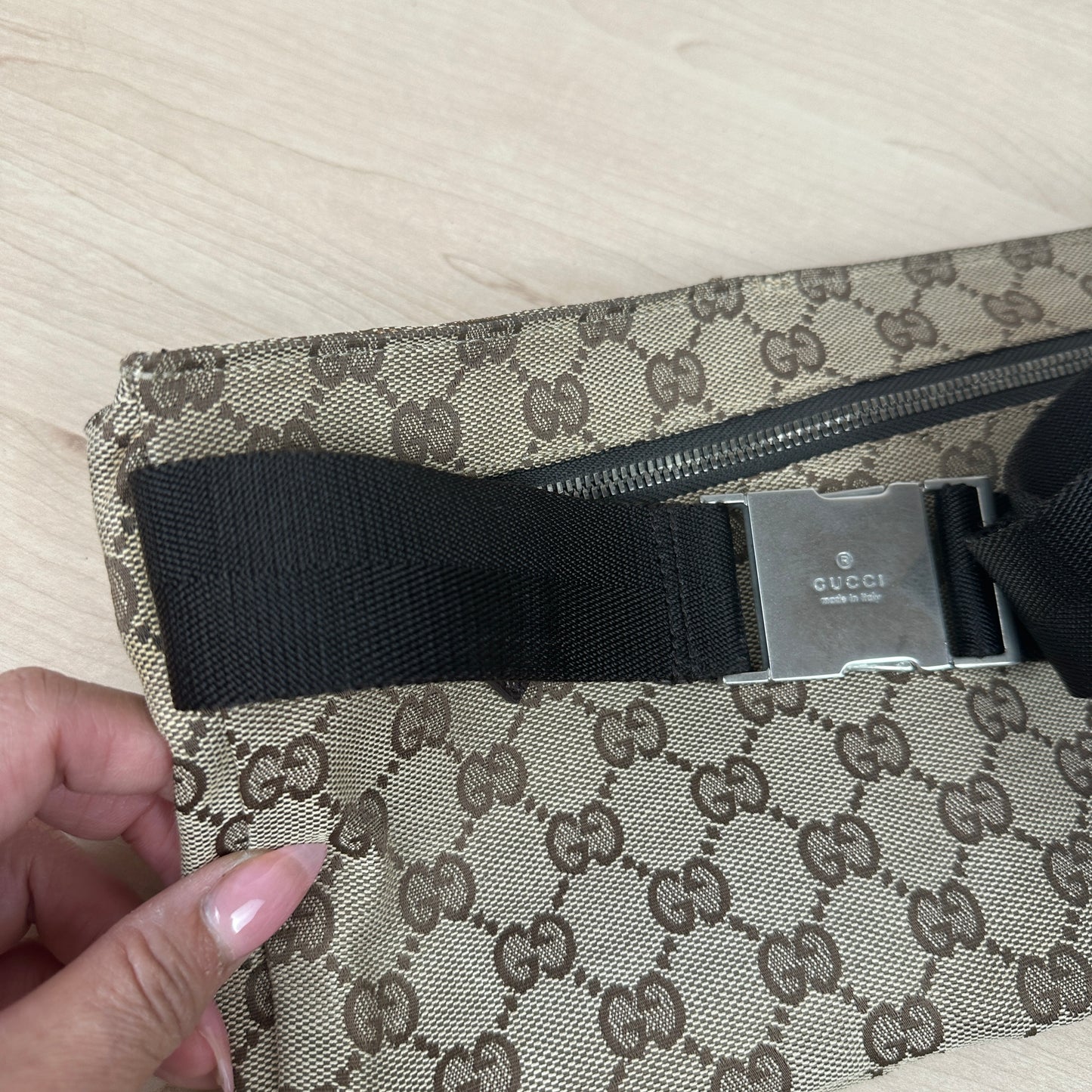 Gucci GG Original Canvas Belt Bag Dark brown