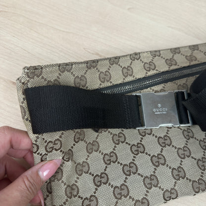 Gucci GG Original Canvas Belt Bag Dark brown